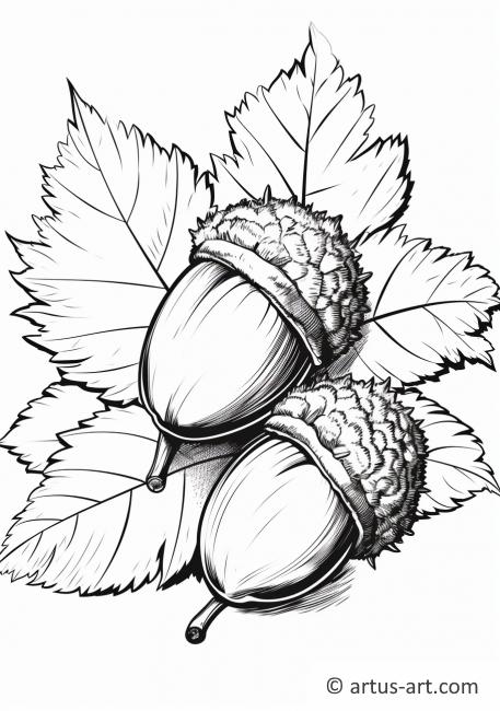 Chestnut Autumn Coloring Page